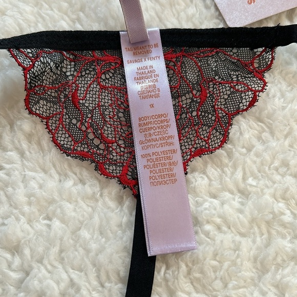 Savage X Fenty Embroidered Lace G- String 1X NWT - Picture 2 of 6